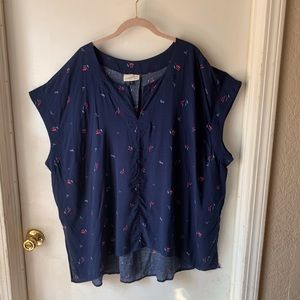 Universal Threads  Navy Blue Blouse Size 3X